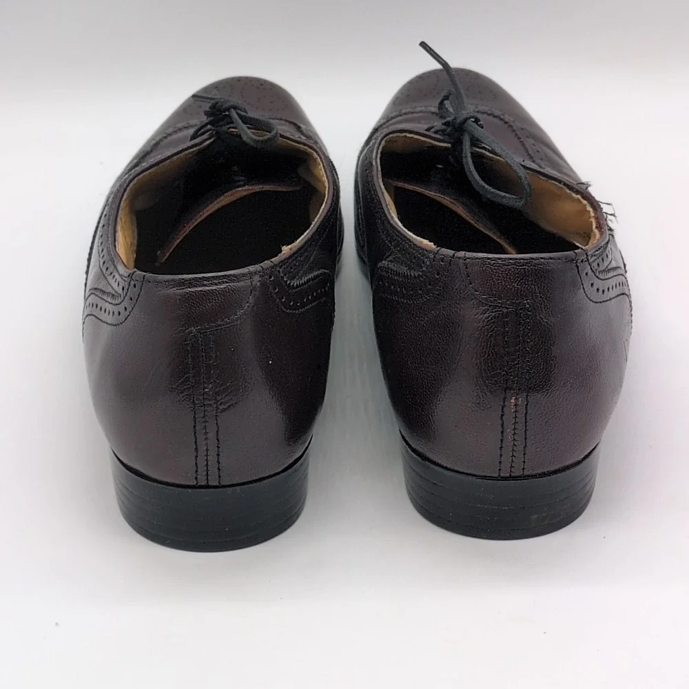 Nunn Bush Shoes Mens‎ Brown 12 Leather Wingtip Oxfords Dress Lace Up 73902